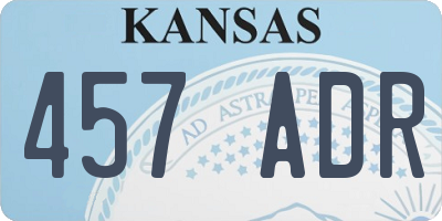 KS license plate 457ADR