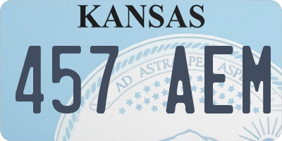 KS license plate 457AEM