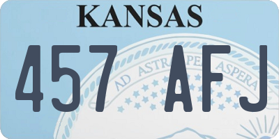 KS license plate 457AFJ