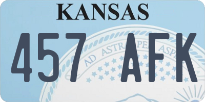 KS license plate 457AFK