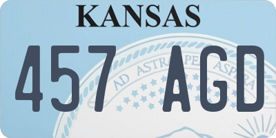 KS license plate 457AGD