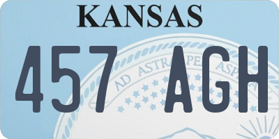 KS license plate 457AGH