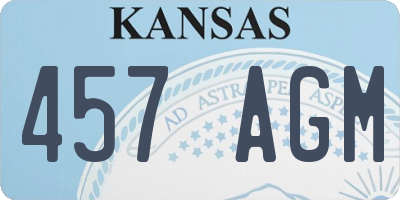 KS license plate 457AGM