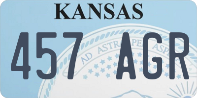 KS license plate 457AGR
