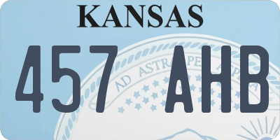 KS license plate 457AHB