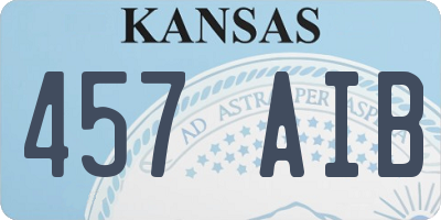 KS license plate 457AIB