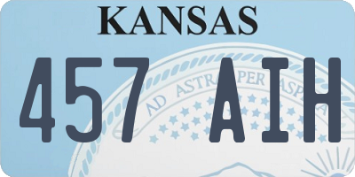KS license plate 457AIH