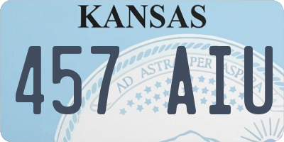 KS license plate 457AIU