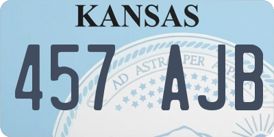 KS license plate 457AJB