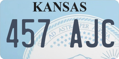 KS license plate 457AJC