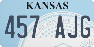 KS license plate 457AJG