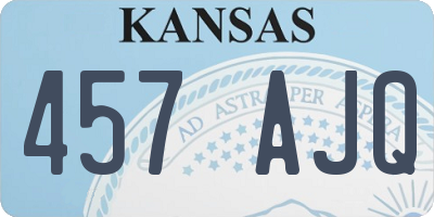 KS license plate 457AJQ