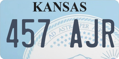 KS license plate 457AJR