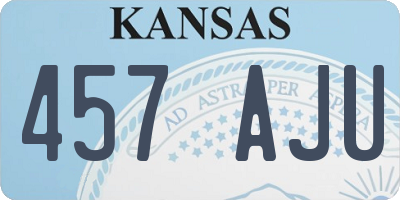 KS license plate 457AJU