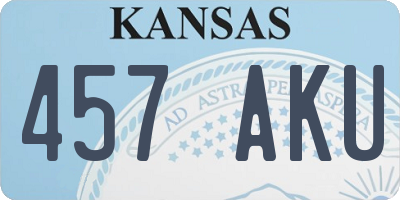 KS license plate 457AKU