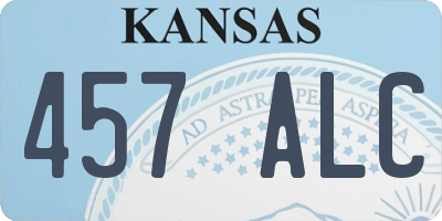 KS license plate 457ALC