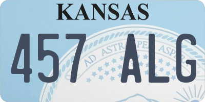 KS license plate 457ALG