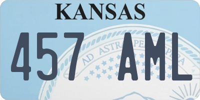 KS license plate 457AML