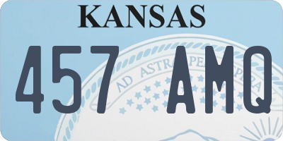 KS license plate 457AMQ