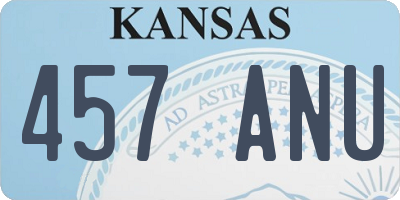 KS license plate 457ANU