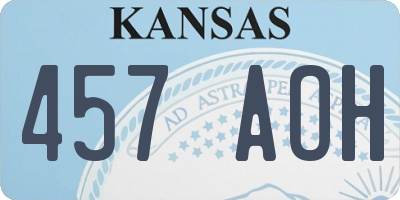 KS license plate 457AOH
