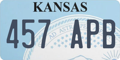 KS license plate 457APB