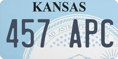 KS license plate 457APC