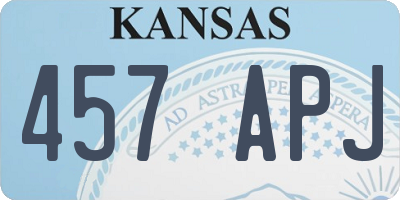 KS license plate 457APJ
