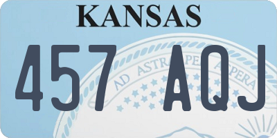 KS license plate 457AQJ