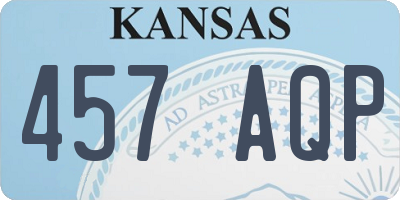 KS license plate 457AQP