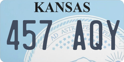 KS license plate 457AQY