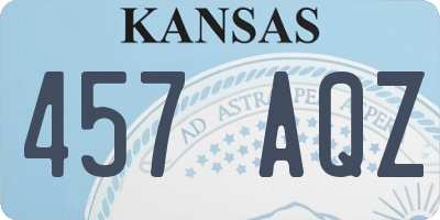 KS license plate 457AQZ