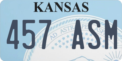 KS license plate 457ASM