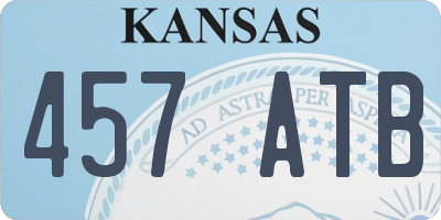KS license plate 457ATB