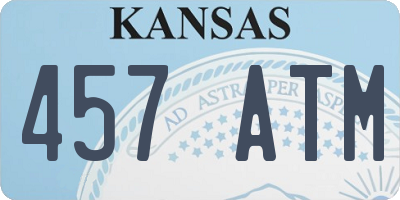 KS license plate 457ATM