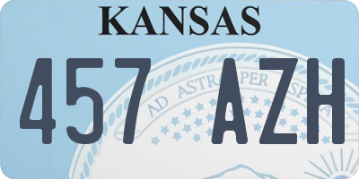 KS license plate 457AZH
