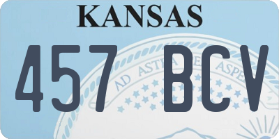 KS license plate 457BCV