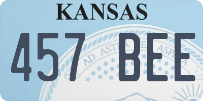 KS license plate 457BEE