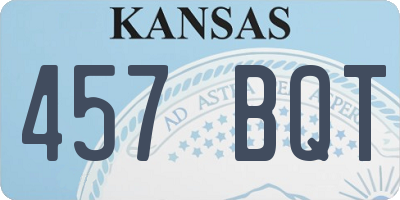 KS license plate 457BQT