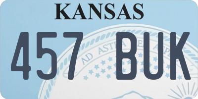 KS license plate 457BUK