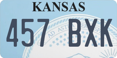 KS license plate 457BXK