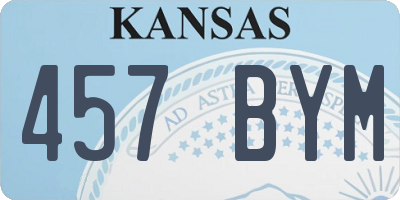 KS license plate 457BYM