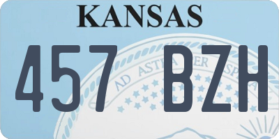 KS license plate 457BZH