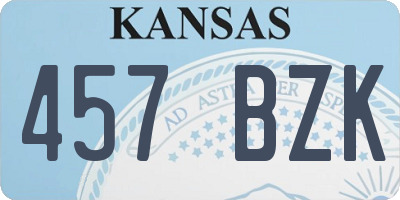 KS license plate 457BZK