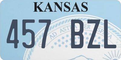 KS license plate 457BZL