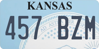 KS license plate 457BZM
