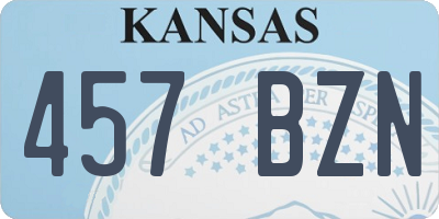 KS license plate 457BZN
