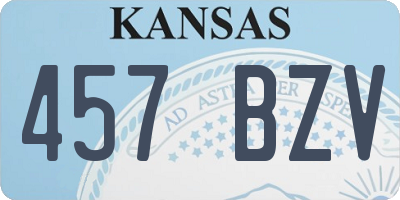 KS license plate 457BZV