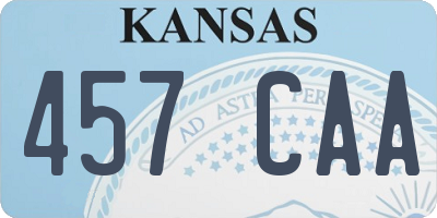 KS license plate 457CAA