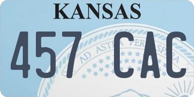KS license plate 457CAC